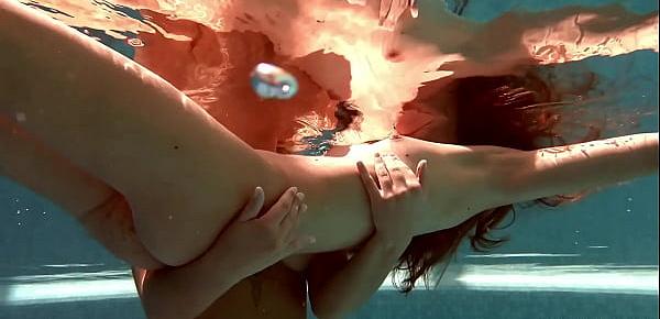  Olla Oglaebina and Irina Russaka sexy nude girls in the pool